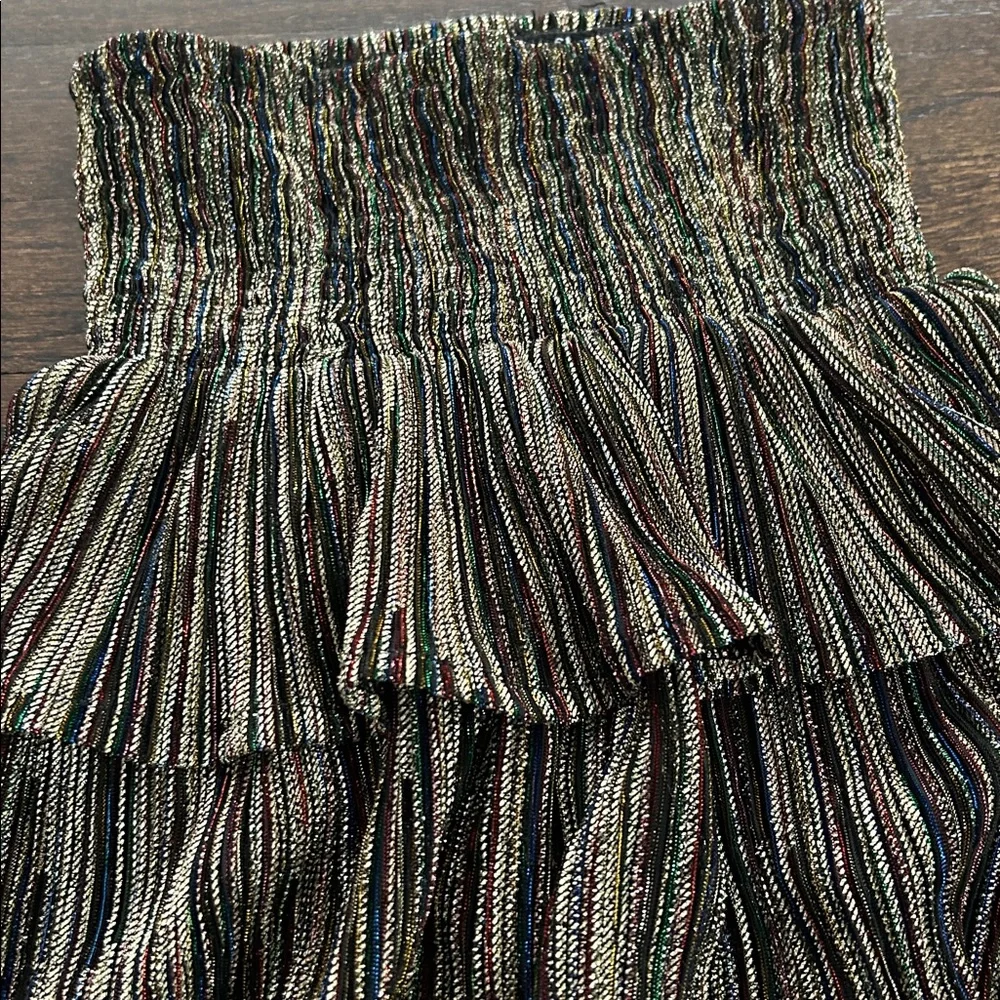 Flowers By Zoe Girls Chic Striped Multicolor Mini Skirt Size Medium